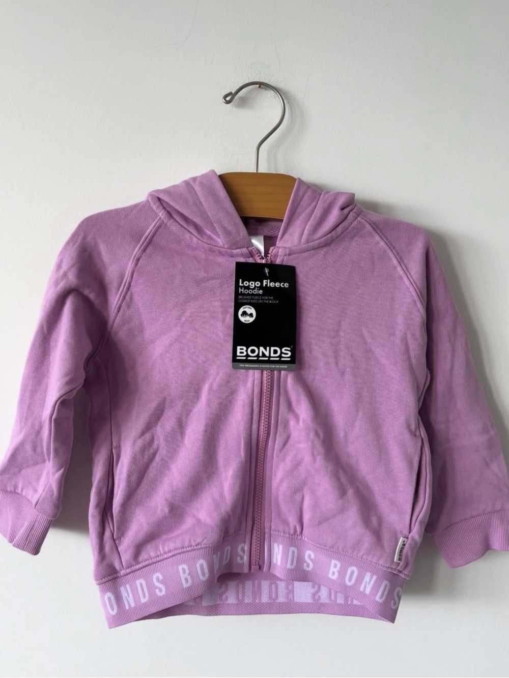 Bonds Pink Lavender Zip Hoodie